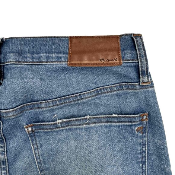 Madewell Cali Demi Boot Flared Jeans Frayed Hem Two Tone Funky Retro Grunge Cool - Picture 9 of 13